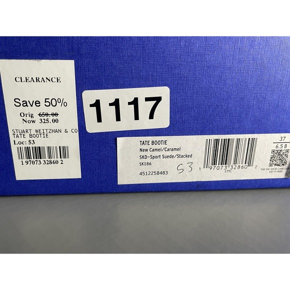 Stuart Weitzman Tate Bootie Shoes Womens Size 6.5 Camel Suede Ankle Boots - Picture 9 of 9